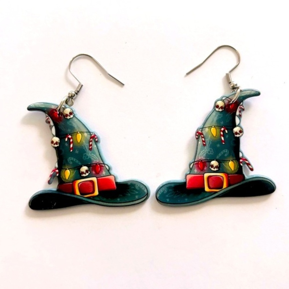 Witch's Hat Holiday Earrings, NWT